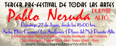 Tercer Pre-Festival de Todas las Artes Pablo Neruda...!!!